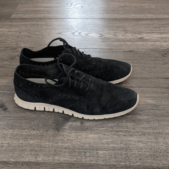 Cole Haan 1st Gen Black Suede Grand OS Sneakers - Picture 1 of 2